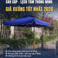 Dù Vuông Lệch Tâm 2.5m x 2.5m Giá Rẻ - Che Nắng Quán Cafe Hoàn Hảo 2026 | Xưởng Minh Long