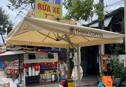 Dù Che Nắng Cái Răng Minh Long - Dù Lệch Tâm 2 Tầng Giá Rẻ, Bền Đẹp
