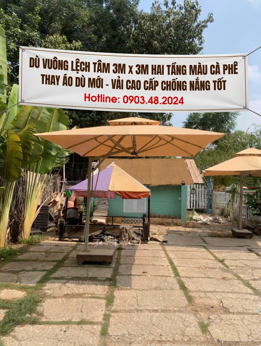 Thay áo dù che nắng tại Thủ Đức chuyên nghiệp, in ấn theo yêu cầu